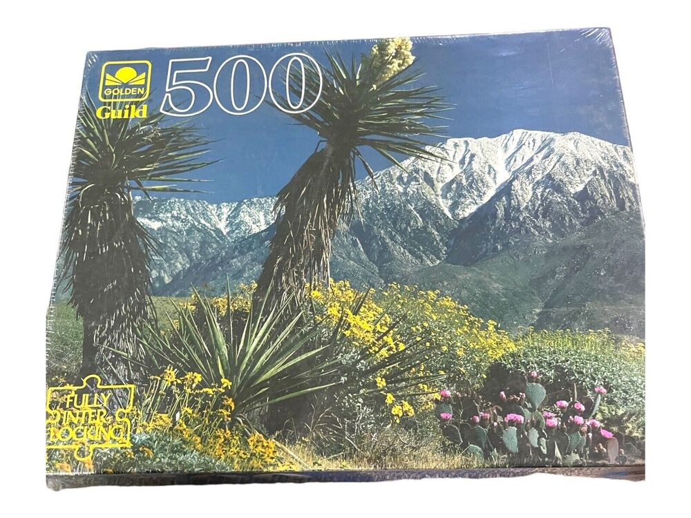Golden Guild 500 Piece Puzzle Bonus Pack Mt Hood Crystal River And Light House!